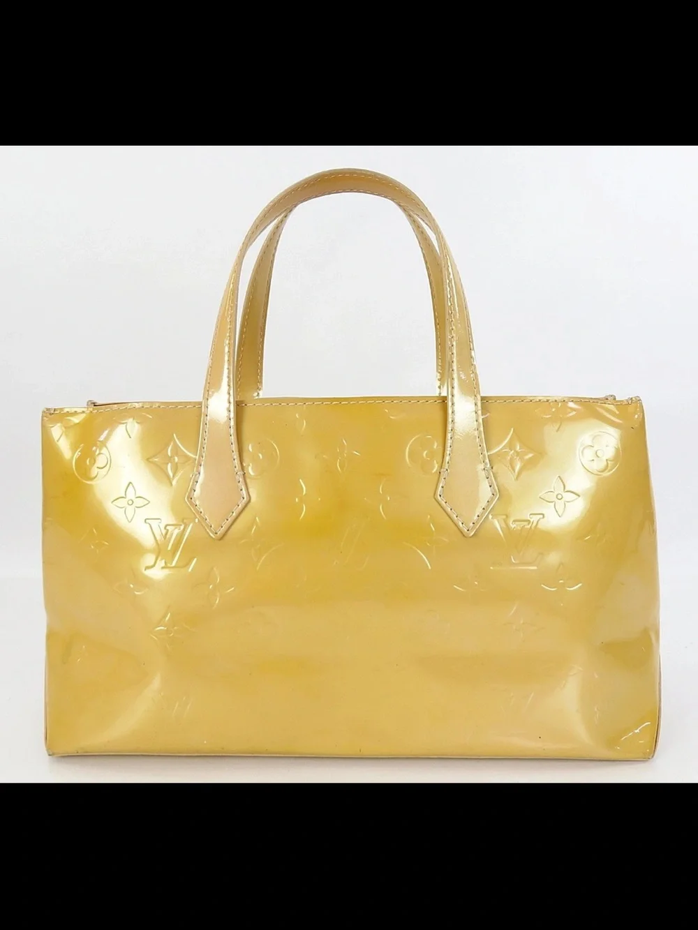 Louis Vuitton Glossy Yellow Monogram Vernis Tote
